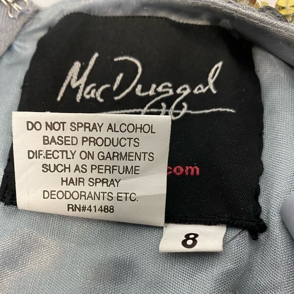 Mac Duggal Sequined Short Sleeve Evening Gown - Picture 14 of 16